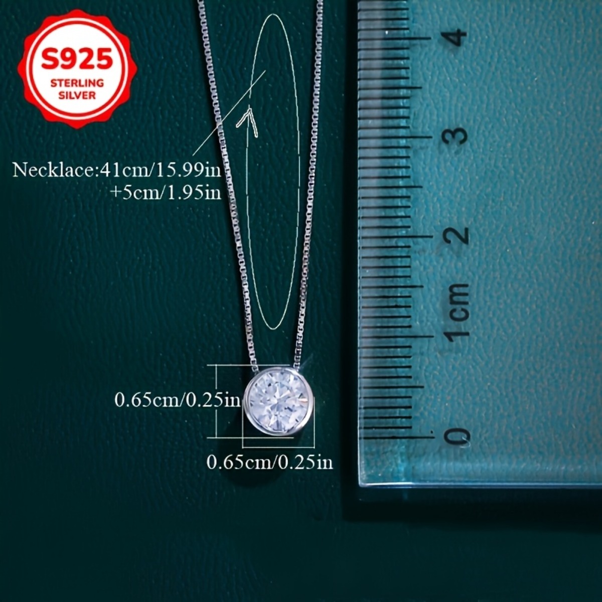 Women's Adjustable Circular Cut Synthetic Zirconia Collarbone Chain Necklace